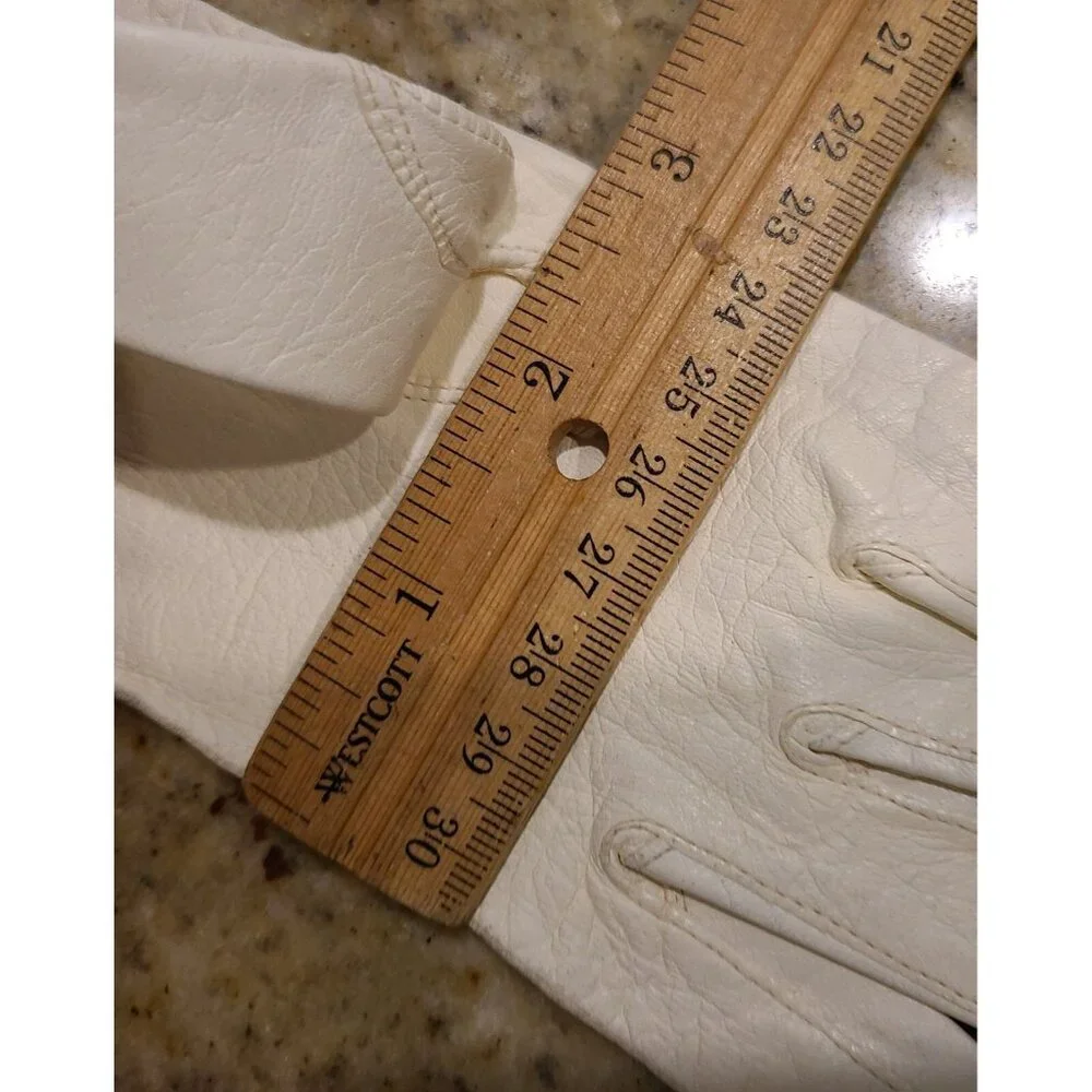New! Vintage Size S 7 Cream Soft Leather Formal 11